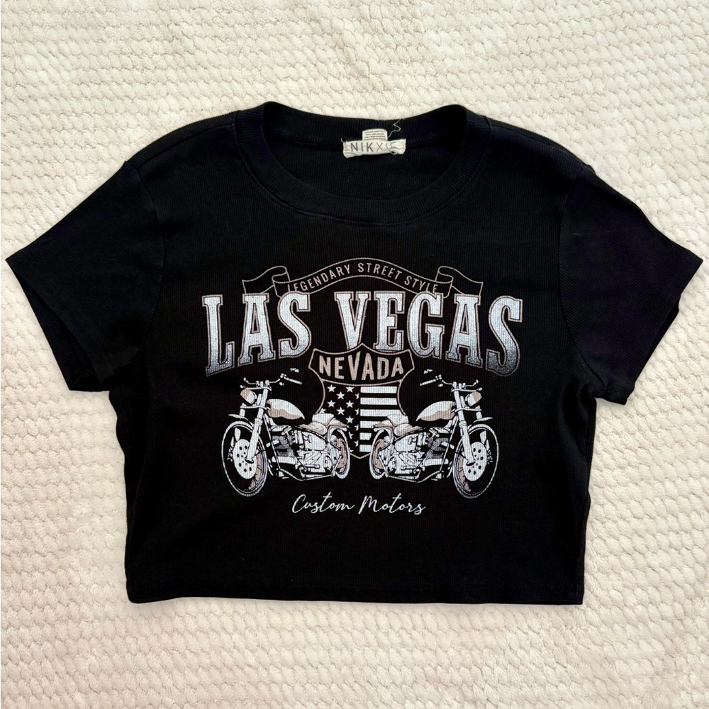 Black Las Vegas Graphic Short Sleeve Tee